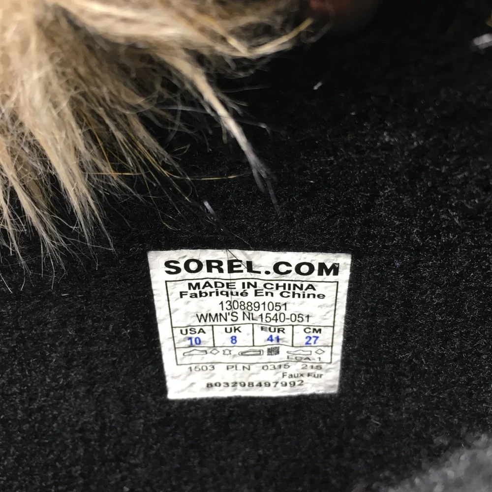 Sorel NL1540 Joan of Arctic Women's Winter Snow Waterproof Gray Leather Boots 10